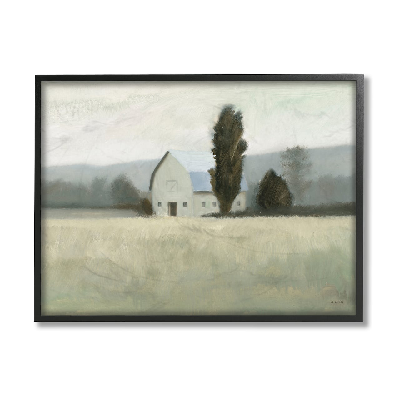 Stupell Industries Farmside Landscape Wall Accent with Black Frame